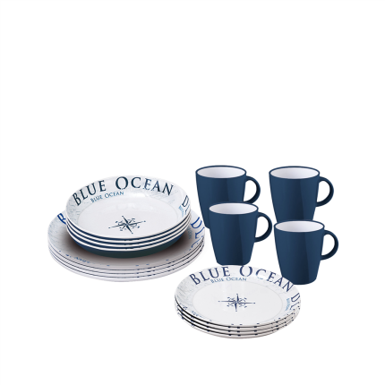 Brunner lunch Box Blue ocean serviesset (16dlg)