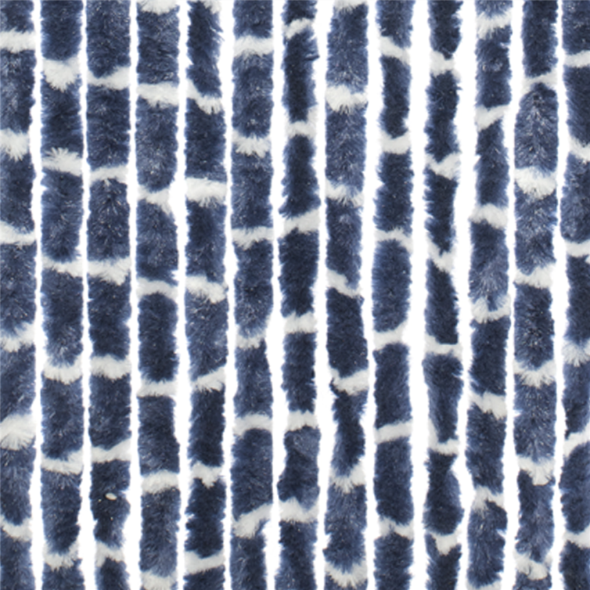Travellife Chenille Streep blauw/wit 56x185cm