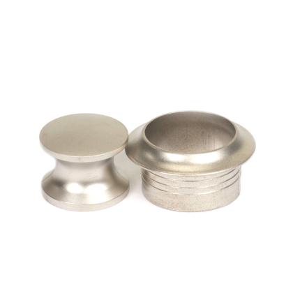 Gimeg pushlock drukknop met rozet zilver (2 stuks)