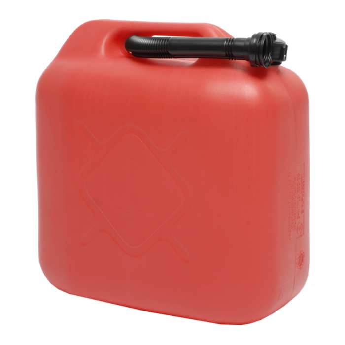 Travellife jerrycan benzine met tuit rood 20L