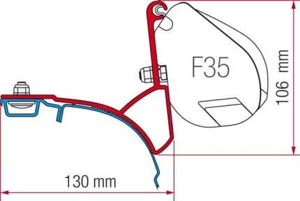 Fiamma KIT F35 VW T5/T6 MULTIVAN/TRANSPORTER - VW RAIL