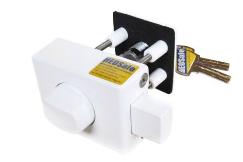 Heosafe door frame lock with extra plate + 2x extra lock white