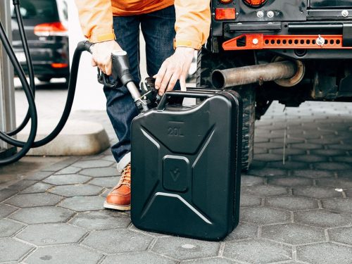 20L JERRY CAN - BLACK STEEL FINISH -FRONT RUNNER